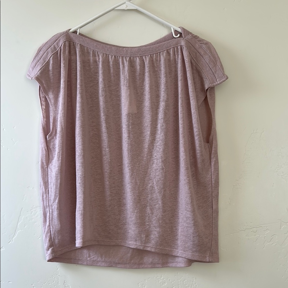 Banana Republic Factory Pink Flutter Sleeve Blouse